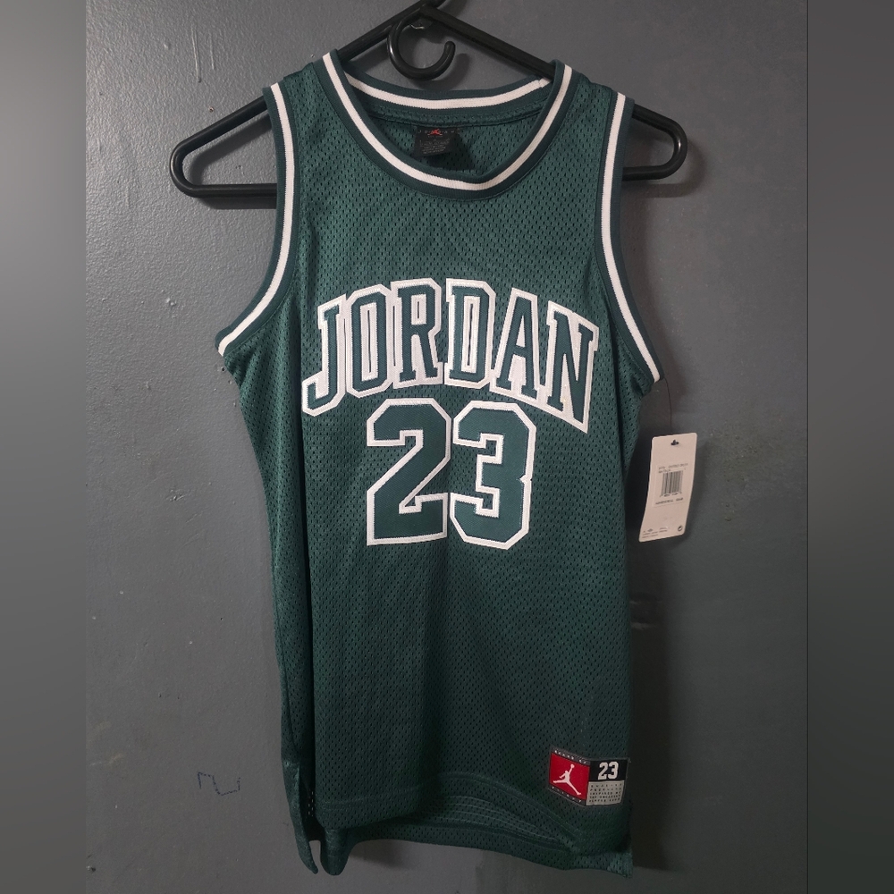 Jordan Green and White Jersey